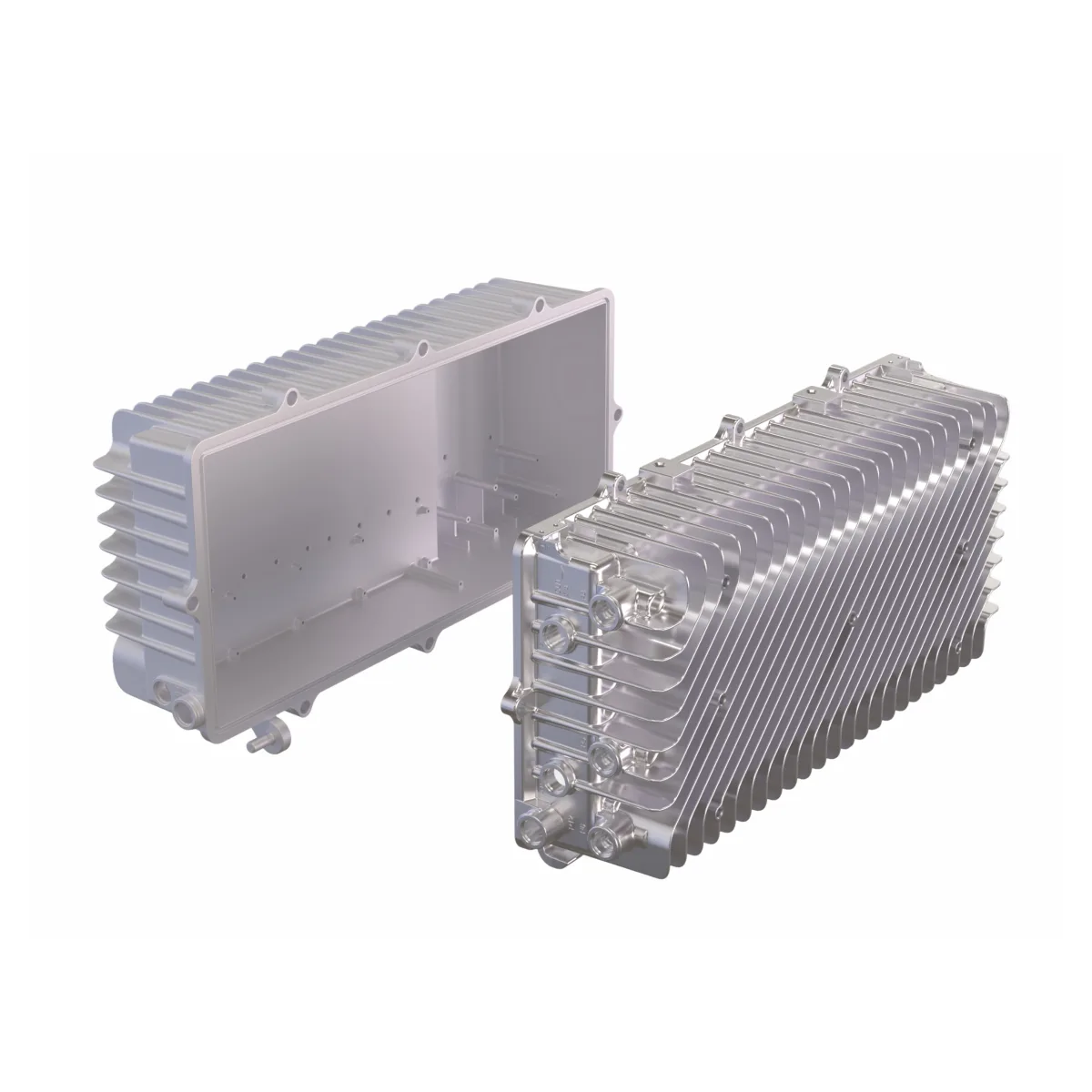 Custom 5G AAU Massive MIMO Base Station Cavity Filter Aluminum Enclosure & Heat Sink
